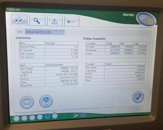 Used 2012 Candela GentleMax Pro W/ two delivery systems ~ 755 / 1064 nm Hair removal Laser