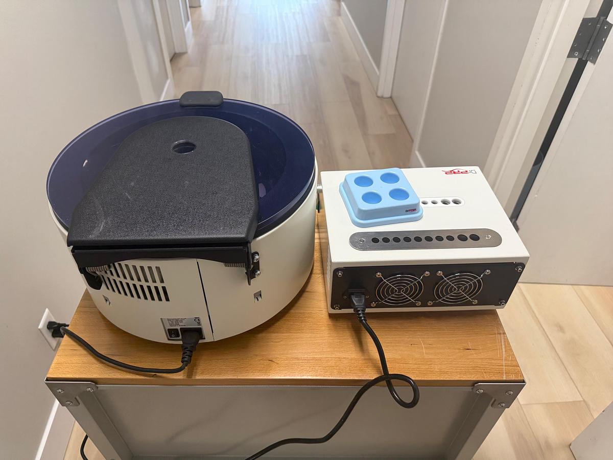 Used DR PRP CM-8 Centrifuge w/ DR PRP Heating Block Incubator ~ Warranty ~