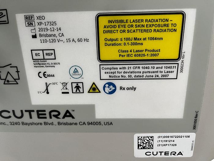 Used 2019 Cutera XEO w/ Full YAG, LimeLite, Prowave, Laser Genesis