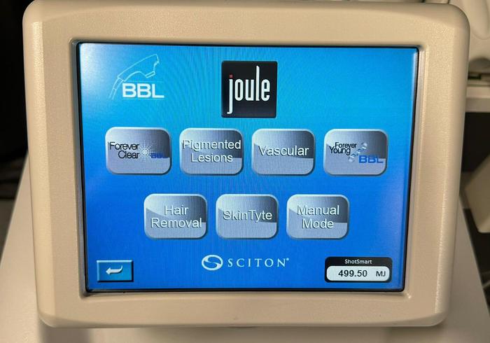 Used 2018 Sciton Joule 7 w/ Halo, BBL w/ ST II, 2940 MLP, Profactional XC