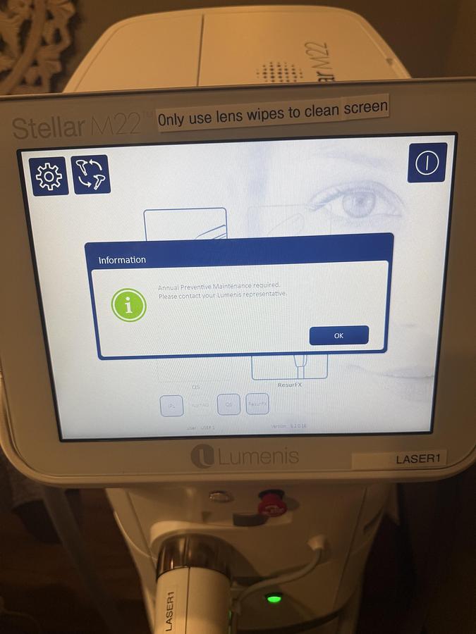 Used 2021 Lumenis Stellar M22 w/ ResurFX and and Univeral IPL