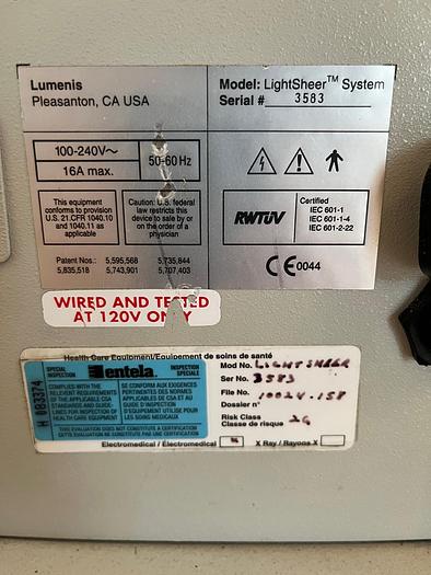 Used Lumenis Lightshher XC ~ Fully Operatioanl ~ HR = 1.55 ~