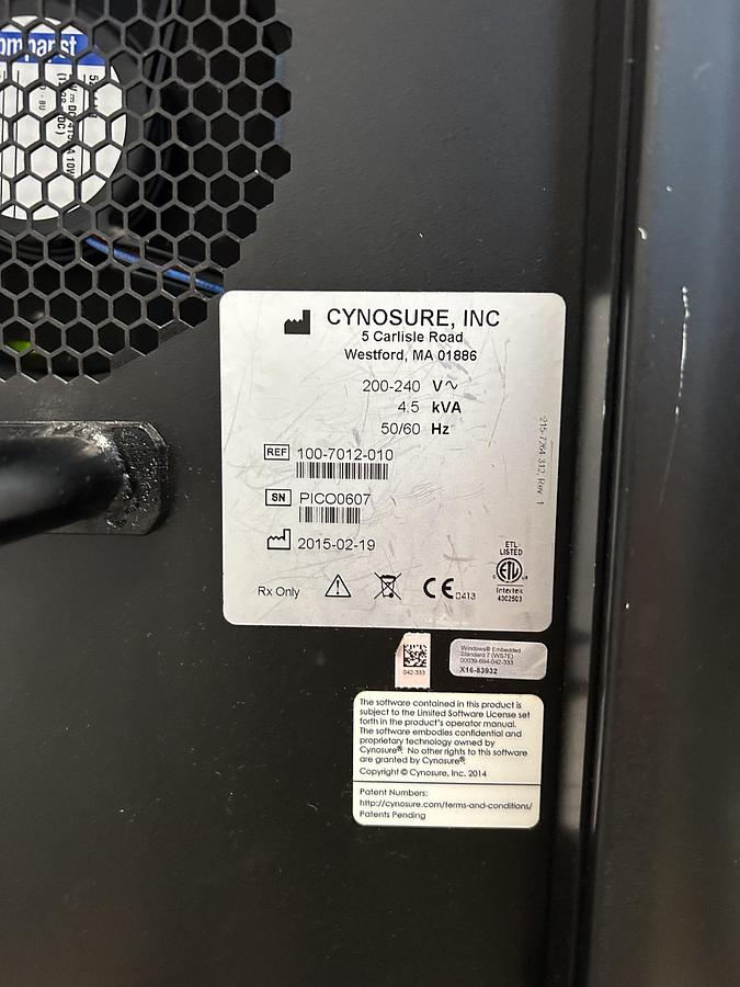 Used 2015 Cynosure PicoSure Laser 755 nm Tattoo removal Wrinkles Acne scars
