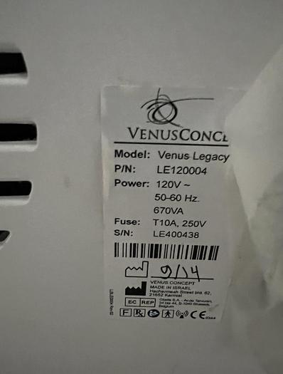 Used 2014 Venus Concepts Legacy