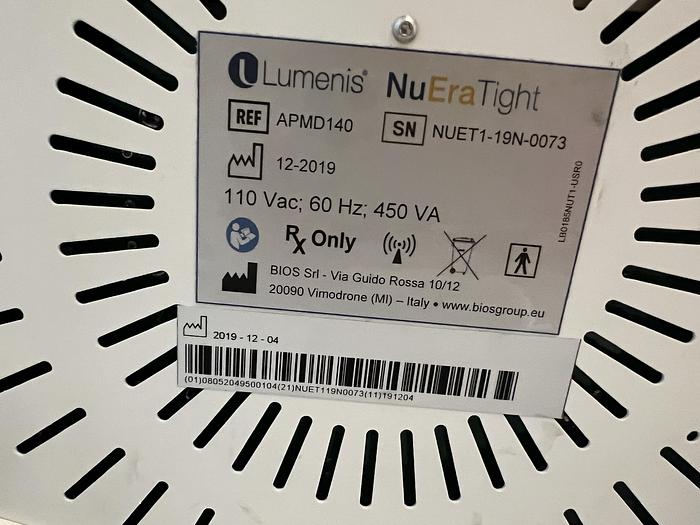 Used Lumenis NuEra Tight ~ 2019 ~ Three handpieces ~ Excellent condition ~ Warranty ~