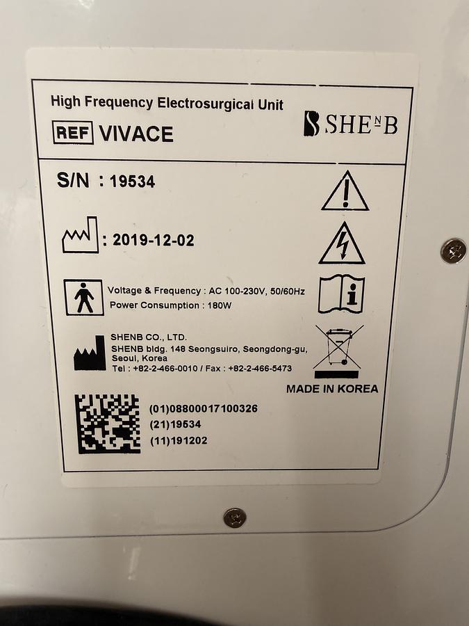 Used 2019 Aesthetics Biomedical Vivace Micro Needling