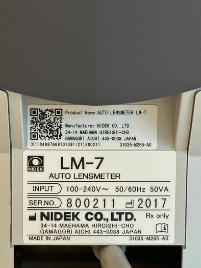 Used Nidek LM-700 Auto Lensmeter ~ Excellent Condition ~ Low Use ~