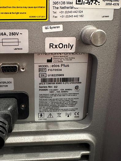 Used 2018 Syneron/Candela Elos +