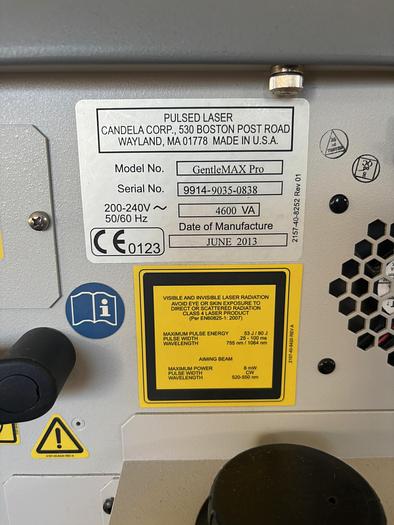 Used 2013 Candela GentleMax Pro