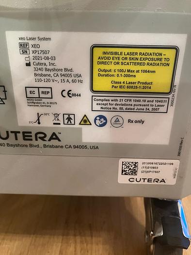 Used 2021 Cutera XEO w/ Full ND YAG and Limelight ~ Low use~ Warranty