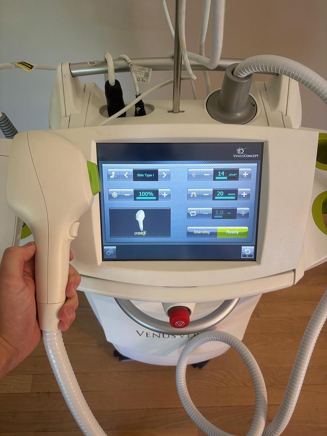 Used 2017 Venus Concepts Versa w/ 6 Hand pieces, Viva, Diamond, Octipolar, Hair removal, Skin Rejuvenation