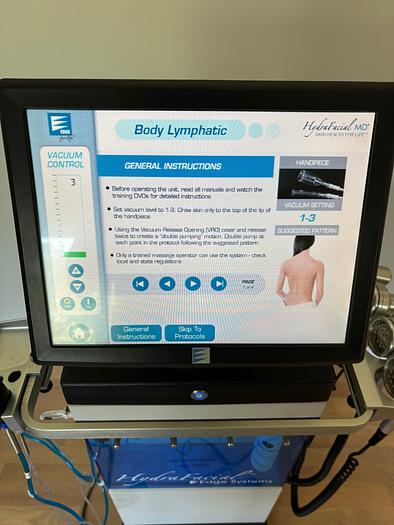 Used Edge Systems Hydrafacial MD ~ Black Handpiece ~ 2 Red 2 Blue LED ~ Warranty ~