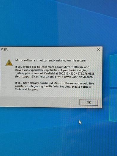 Used Canfield Visia Black RS232 ~ Very Low Use ~ Warranty ~