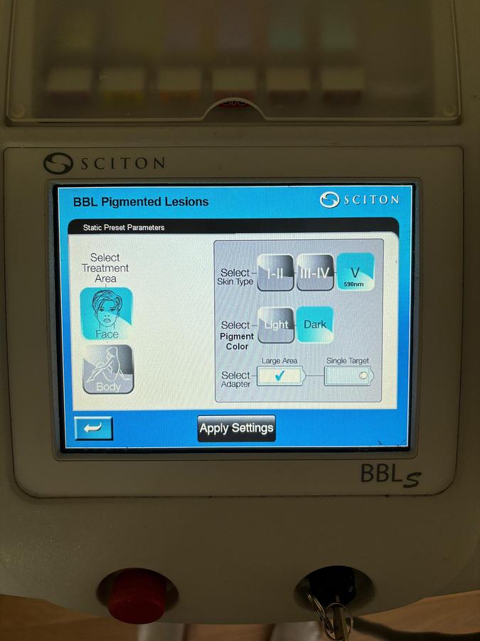 Used 2019 Sciton BBLs w/ Forever Clear & Forever Young ~ Excellent condition ~ Warranty ~ Single Owner ~