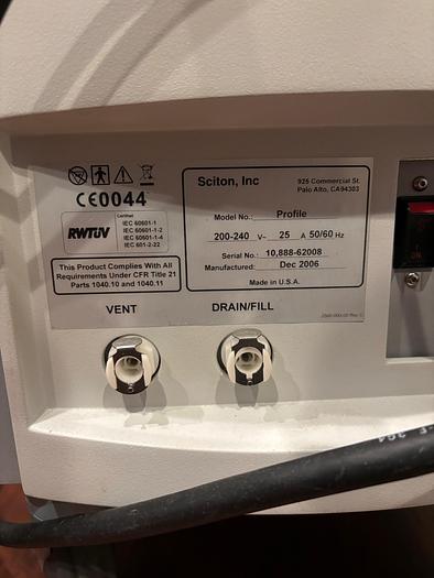 Used Sciton Profile w/ 1064 nm, Erbium Contour 2940 nm and BBL w/ ST ~ w/ Chiller & Smoke Evac ~