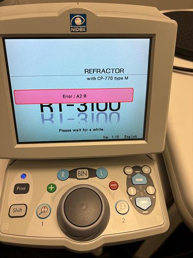 Used 2017 Nidek Tabletop Refraction system TS-310 with CP-770 type M