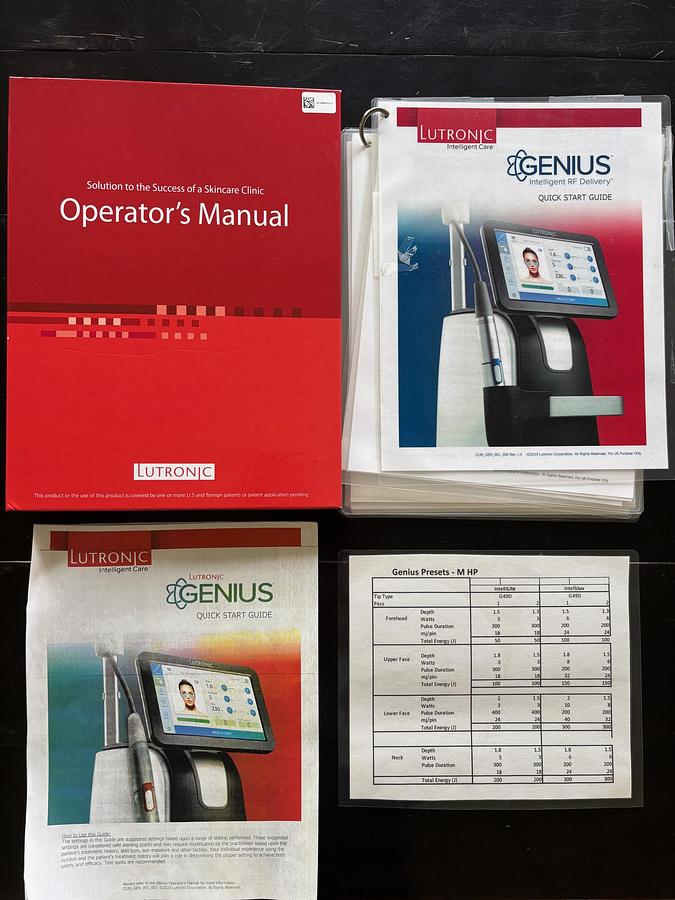 Used 2019 Lutronic Genius RF Microneedling W/ GeniusM HP ~ Very low shots ~ Warranty ~