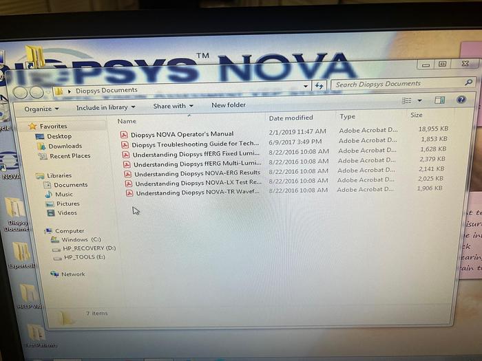 Used Diopsys Nova VEP ~ ERG ~ ffERG ~ Excellent Condition ~ Warranty ~