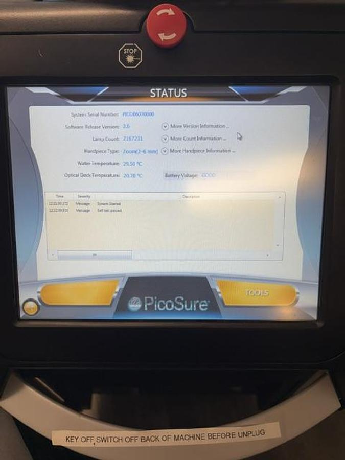 Used 2015 Cynosure PicoSure Laser 755 nm Tattoo removal Wrinkles Acne scars