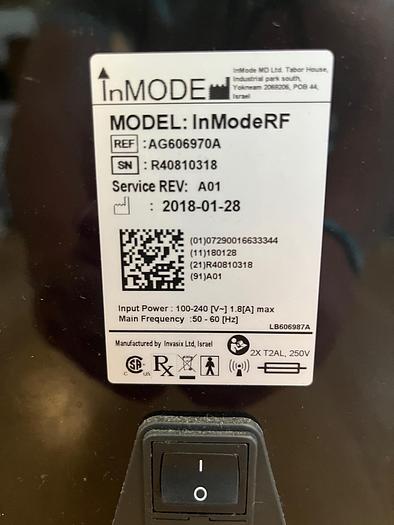 Used 2018 InMode RF Contoura w/ Body FX Body Contouring, and Forma Plus