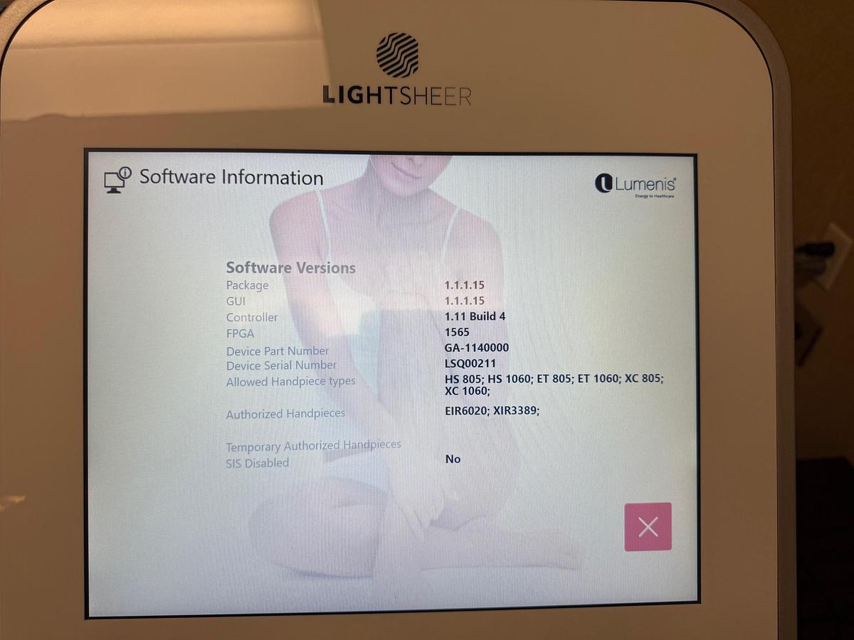 Used 2020 Lumenis Quattro with XC 805 and ET Hand Pieces, Hair removal, Pigmented Lesions, Vascular lesions