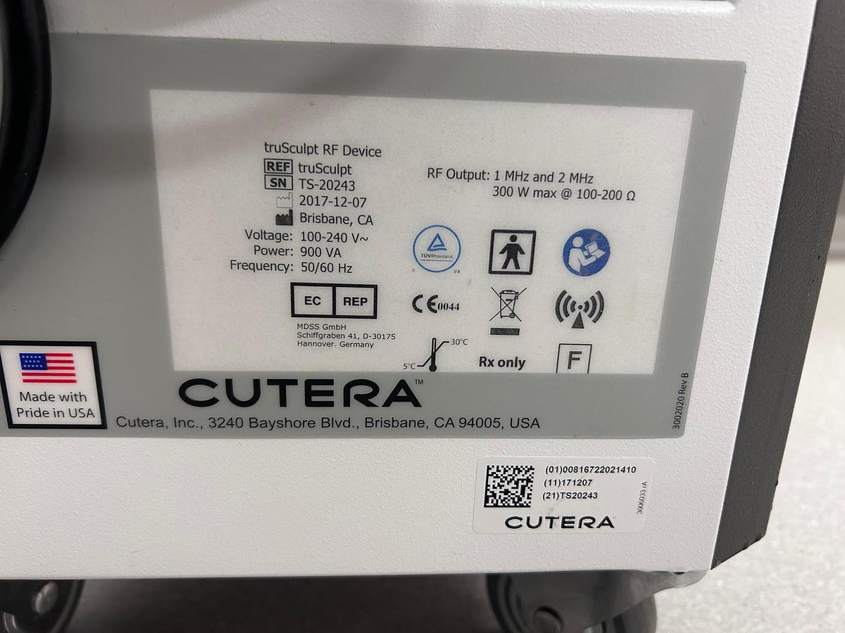 Used 2017 Cutera Trusculpt 3D