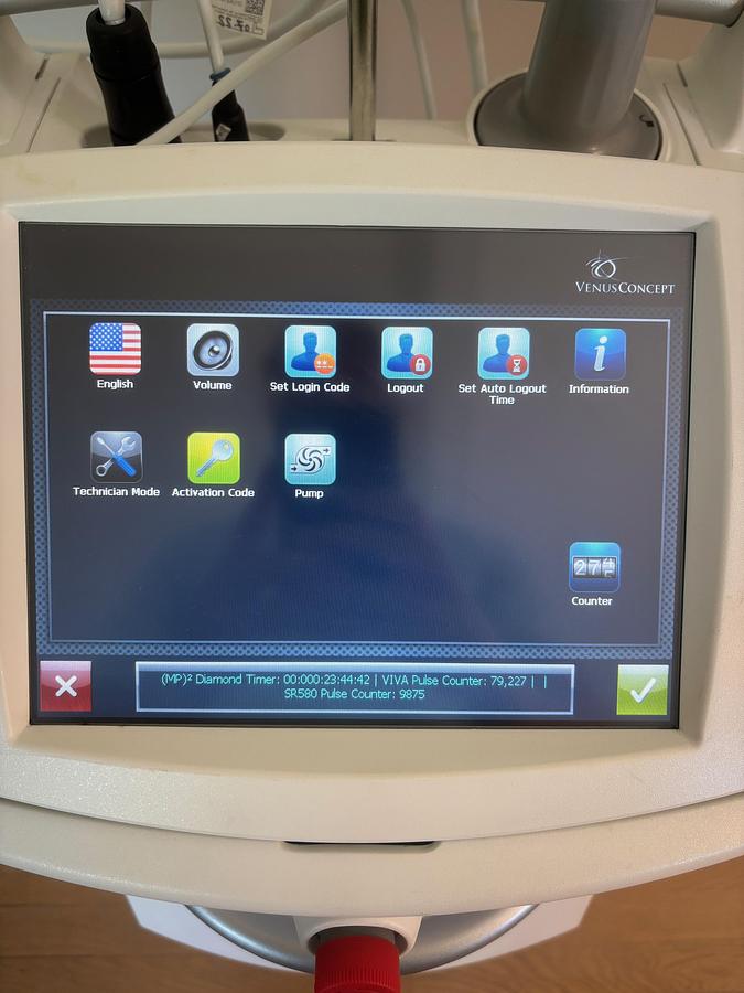 Used 2017 Venus Concepts Versa w/ 6 Hand pieces, Viva, Diamond, Octipolar, Hair removal, Skin Rejuvenation