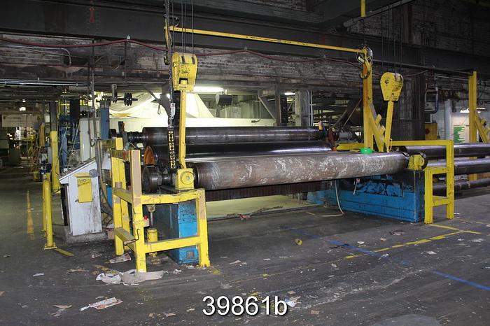 Used Black Clawson Auto Flyte Reel, 158" with Sandar TUSA I Turn-Up Device #39861