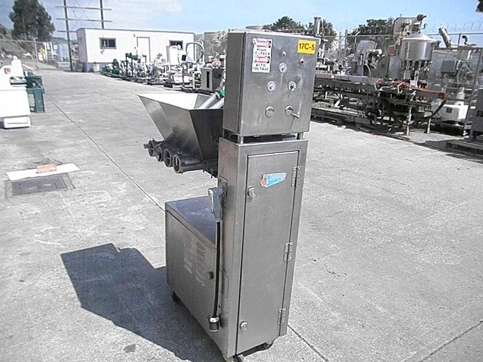 Used Filler, Piston, 4-Head, Depositor, Moline, Stainless Steel, #S739760