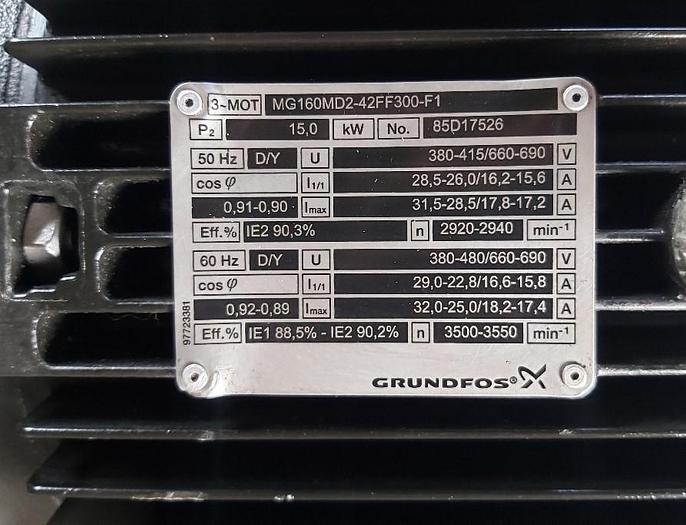 Gebraucht Eintauchpumpe, MTR 15 16/16 A-W-A-HQQV, 15 KW, 225m, 17m³/h, Grundfos, gebraucht