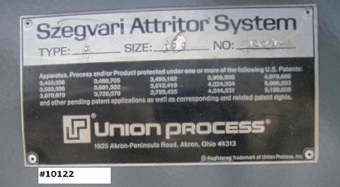 Used UNION PROCESS MODEL Q-100 ATTRITOR - S/S - JACKETED