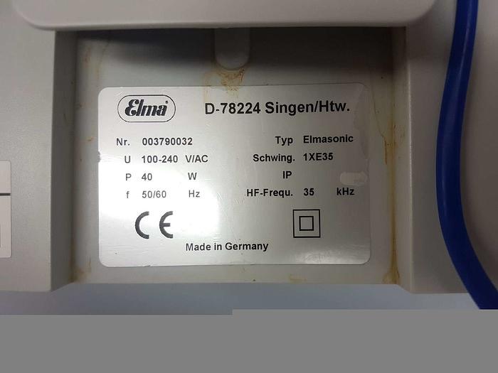 Used ELMA ElmaSonic Ultrasonic Bath