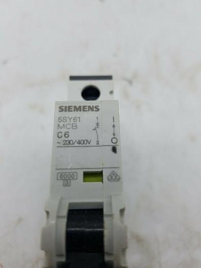 Used Siemens Circuit Breaker, 5SY61, MCB C6