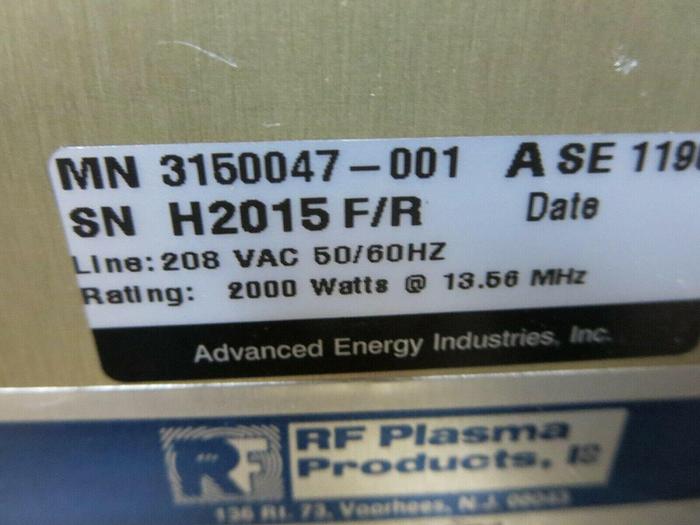 Used RF Plasma Products RF Generator With Power Supply