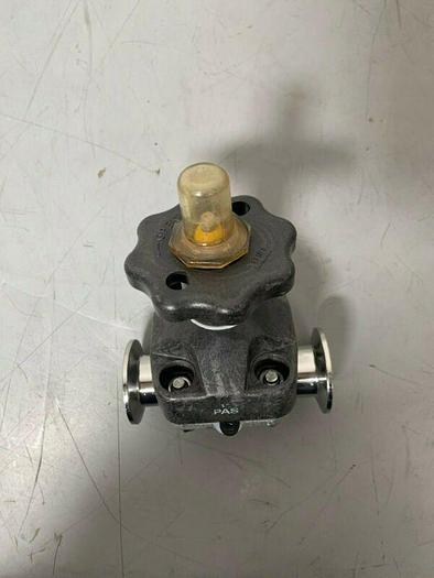 Used ITT Pure-FLO 1-316L-RA20MAX-CWP150 Diaphragm Valve  w/ 1" Sanitary Fittings
