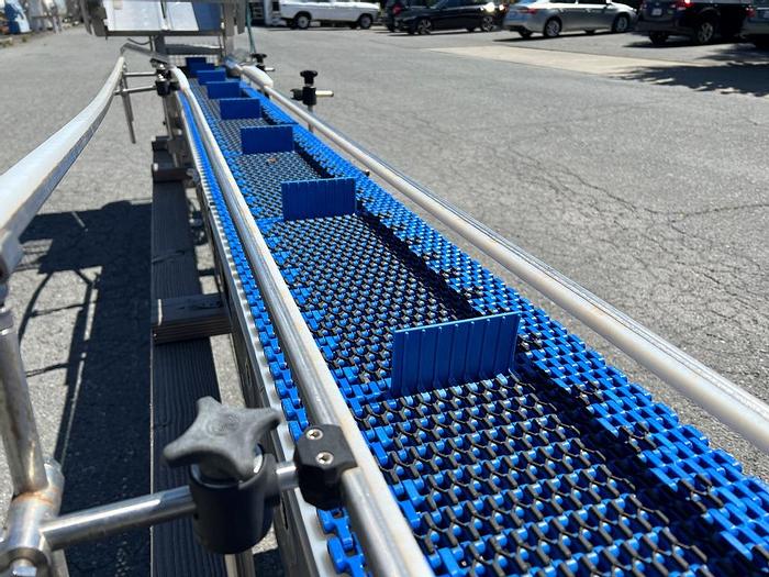 Unused Conveyor, Belt, 10" x 8.5', Plastic, Cleated, Indexing #S744560