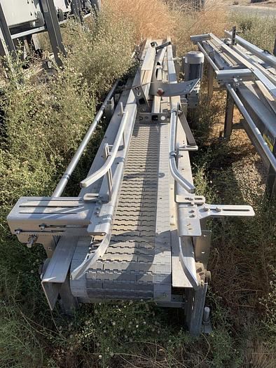 Used Conveyor, Belt, 12" x 33', S/st, Plastic Belt, Boxes #S744698