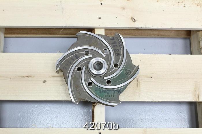 Used Goulds 3196 3x4x10 6-Vane 9" Diameter CF8M Impeller #42070