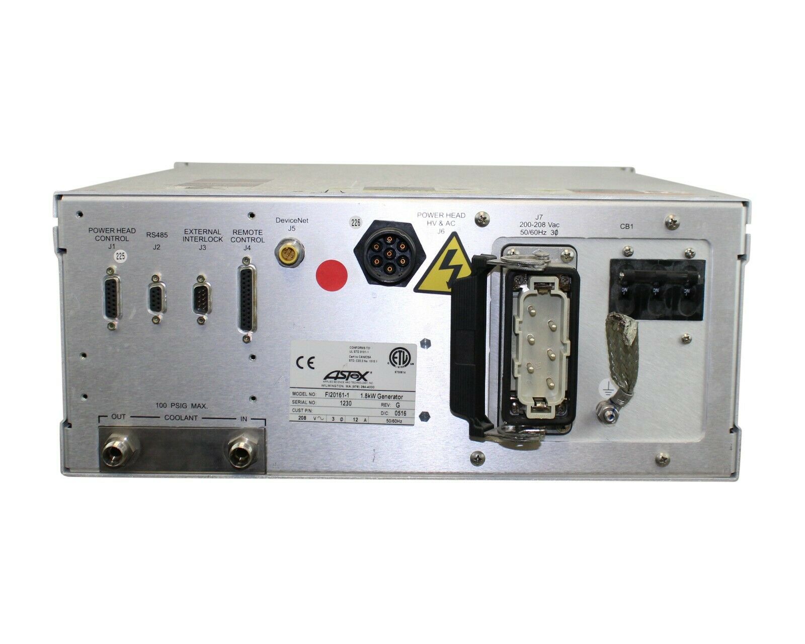 Used MKS (ASTEX) MKS ASTEX PRODUCT SMART POWER GENERATOR F120161-1