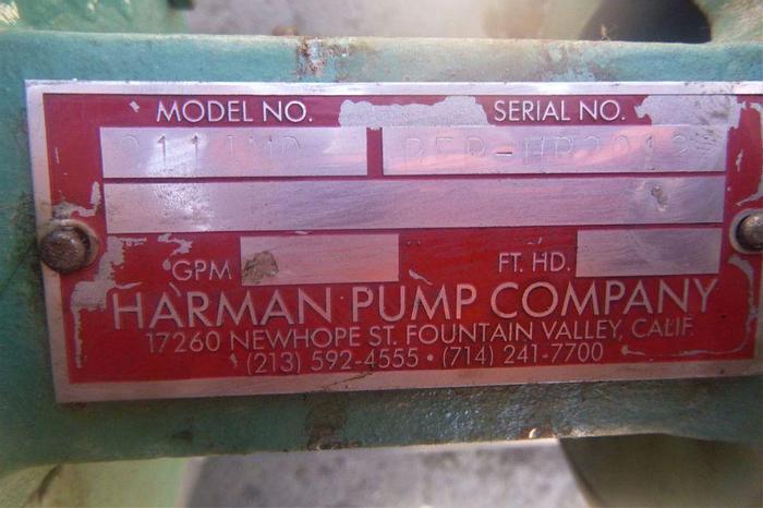 Used Pump, Centrif., 1 HP, S/st, Harman, 2" In/Out #S743977