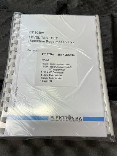 Electronika ET92 , LEVEL TEST SET , Voltage / Power ET 92