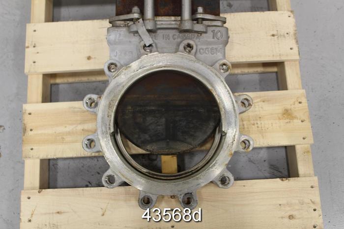 Used True Line 10" Hand Operated V-Port Knife Valve #43568