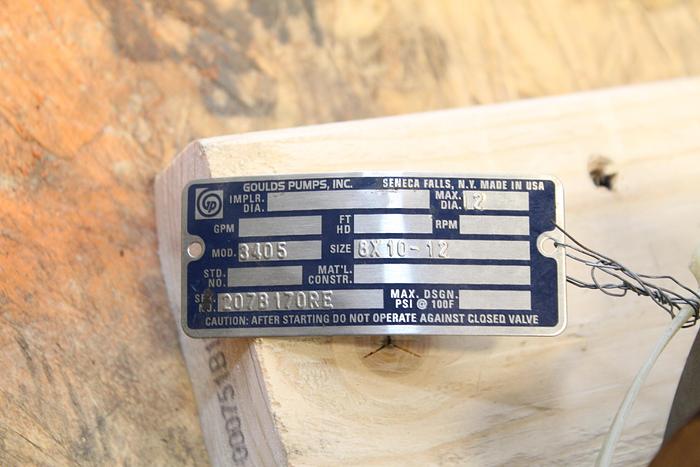 Unused Goulds 3405 8x10x12 Rotating Assemble #44059