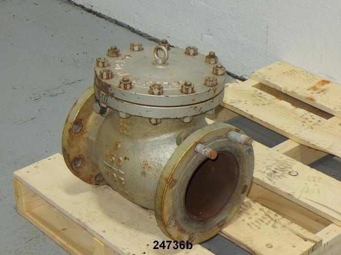 Used 4 Evergreen Valve Co CHECK 6" Steel Check Valve With 150 Lb Flange, Wcb, F6730 #24736
