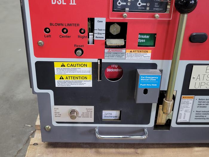 Used Eaton Cutler-Hammer DSLII-516 1600 Amp 3 Pole Low-Voltage Fused Power Circuit Breaker