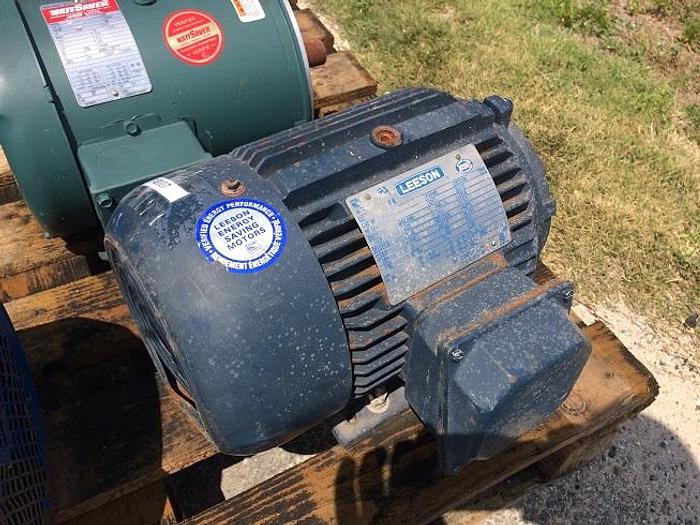 Used Unused Leeson 3 HP 3/60/208-230/460 volt motor.