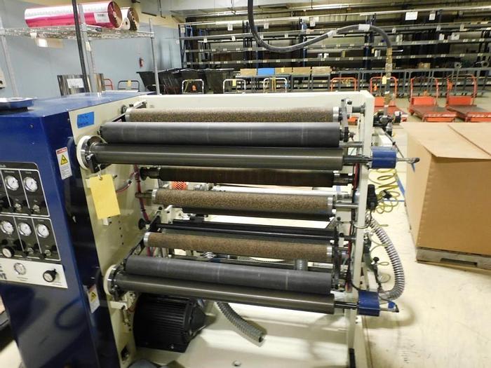 Used 28" ASSOCIATED MACHINE DESIGN - REM - DUPLEX SLITTER REWINDER MODEL 3250.74