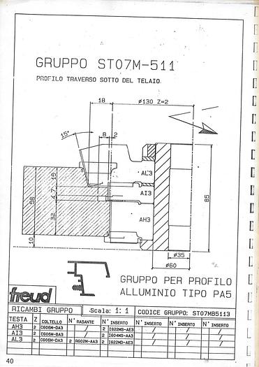 Used Gruppo utensili serramento usato