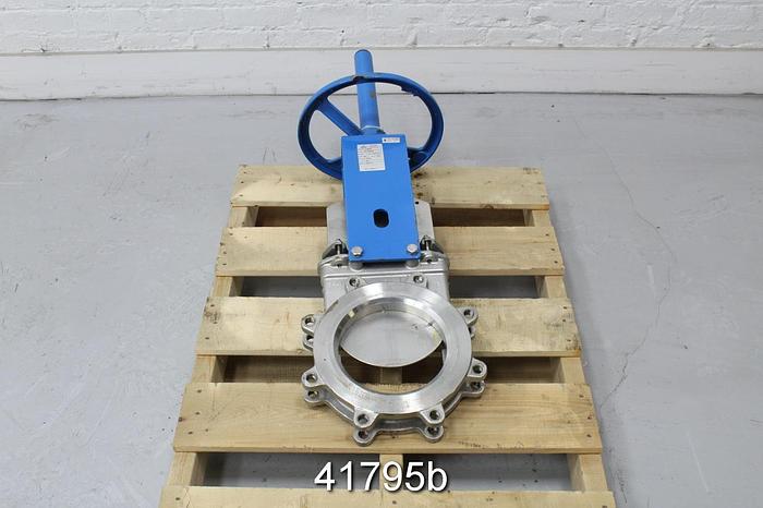 Used Orbinox 8" 20-3434MI  Hand Operated Knife Gate Valve #41795