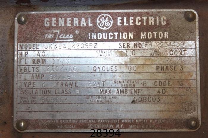 Used General Electric 5k324bk205b2 General Electric Inductio #28394